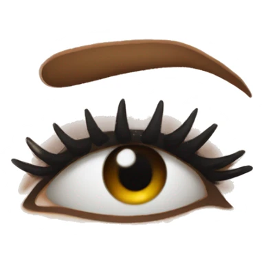 Emoji with lashes  sticker