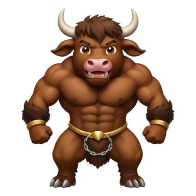 Generate a crazy bull sticker