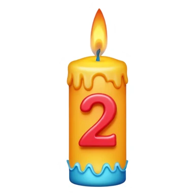 22nd birthday candle sticker