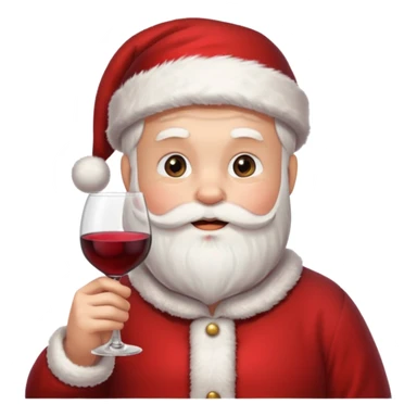 santa class tomando wine sticker