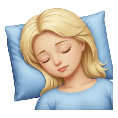 Blonde white girl sleeping sticker