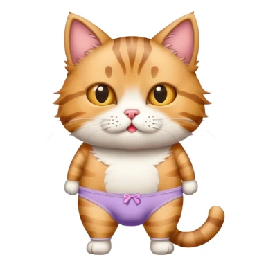 Смешной кот в трусах sticker