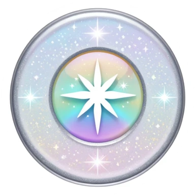 white glory glitter sticker