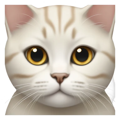 british shorthair beige white cat sticker