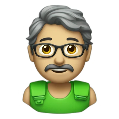 charli caplin avec un costume vert sticker