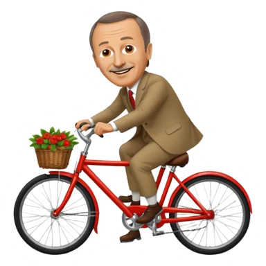 Bisiklet süren Erdoğan  sticker
