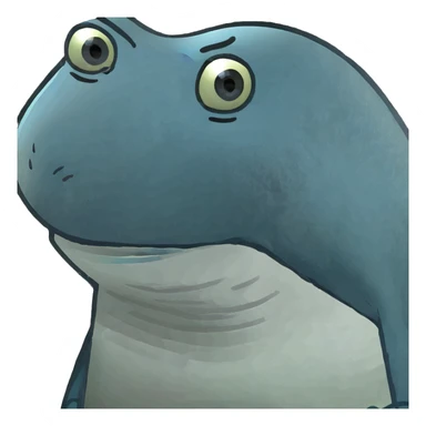 Fantasy blue creature sticker