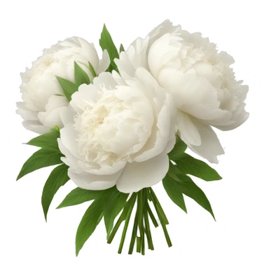 bouquet of white peonies sticker