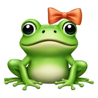 frog with bow sticker