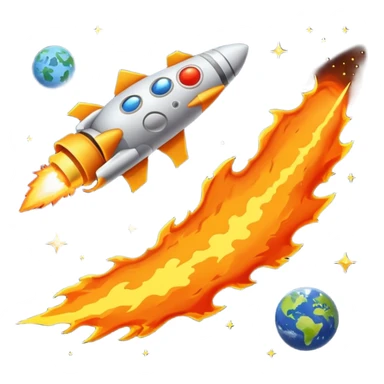 meteoroid falling in space sticker