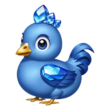 Sapphire Gem hen sticker