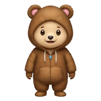 Mushroom dressed in a bear sticker