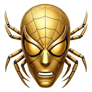 golden Terminator Spider-man Face sticker