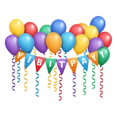 Happy birthday banner sticker