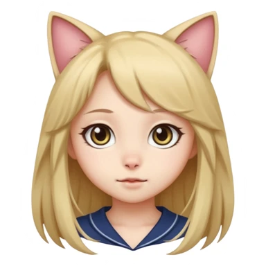 anime cute cat girl sticker