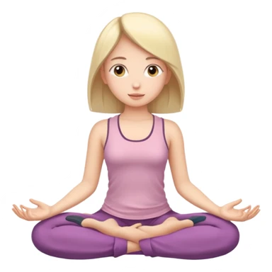 девочка сидит в позе лотоса и дышит sticker