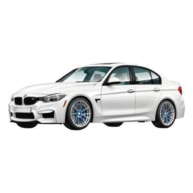 BMW f30 m pack white sticker