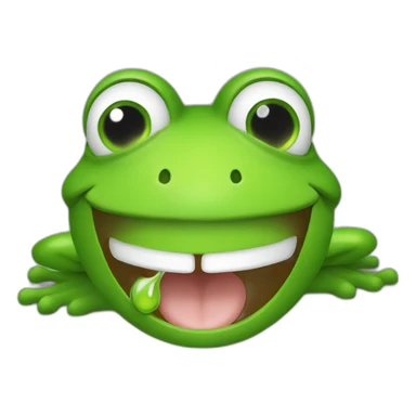Smiley-frog-laughting-tears sticker