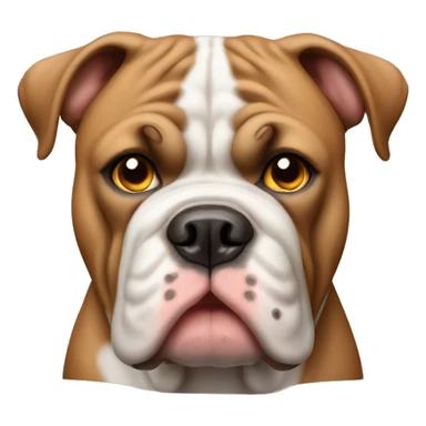 brown old english bulldog sticker