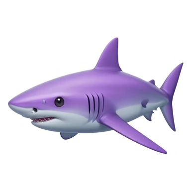 violet shark sticker