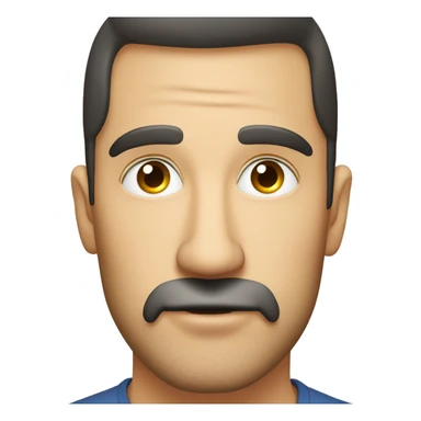 make the face rounder with stubble beard. Hypnotherapist man with dark haird sticker