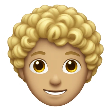 Blonde curly haired boy sticker