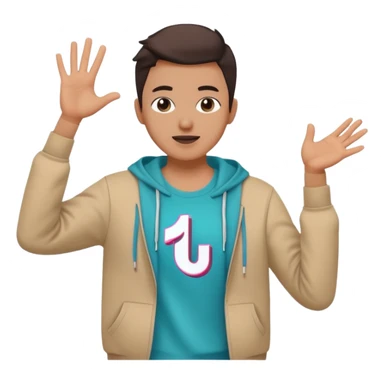 tiktok dance half body sticker