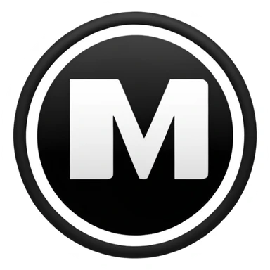 Black circle with MB written on in the middle of it. Nothing else no holes or anything. sticker