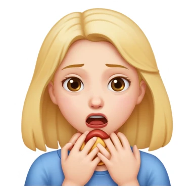 Girl choking herslef sticker