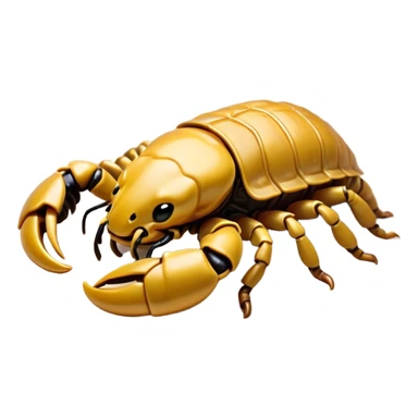 Meme-Worthy Cute Sleeping Emperor Scorpion Portrait Emoji, Head resting peacefully with a contented smile, showcasing a robust build and a luxuriously soft, textured exoskeleton, eyes gently closed in a serene, restful repose, Simplified yet hilariously adorable features, highly detailed, glowing with a soft, drowsy light, high shine, relaxed and utterly lovable, stylized with an air of playful laziness, soft glowing outline, capturing the essence of a sleeping scorpion that feels destined to become the next viral sensation of adorable rest! sticker