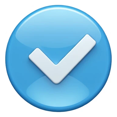 make a blue tick emoji sticker