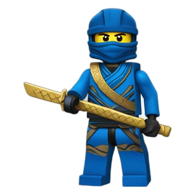 Jay le ninja bleu dans ninjago sticker