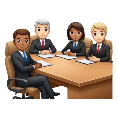 executive committee sitting at a table sticker