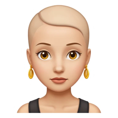 Emoji femme crâne rasé  sticker