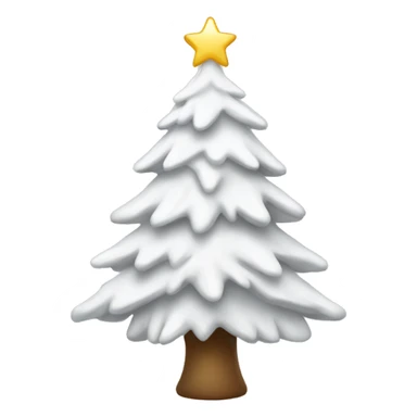 White christmas tree sticker