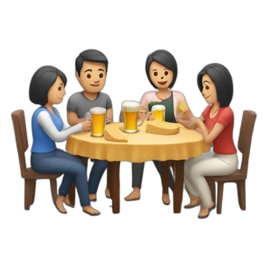 Reunión de mamás con queso y birra sticker