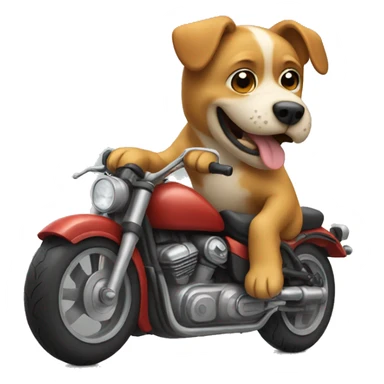 Dog riding a motorcycle  sticker