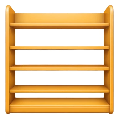 emoji of open magazine, inside the magazine there are illustrated empty shelfs sticker