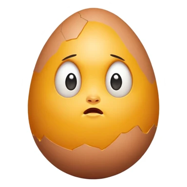 A really big egg with a really big forehead and a double chin with legs sticker