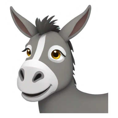 cute donkey in flat design sticker