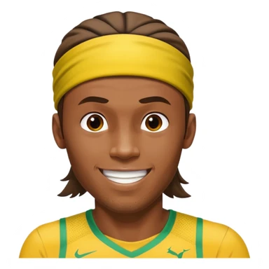 usain bolt half body with head band,half body,  sticker