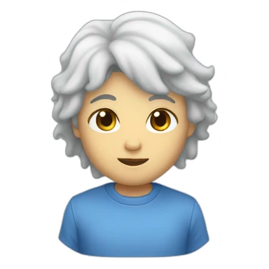 white-cicle-blue-halo sticker