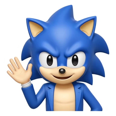 Sonic che dice ok con la mano  sticker