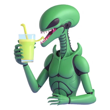 xenomorph alien drinking sticker
