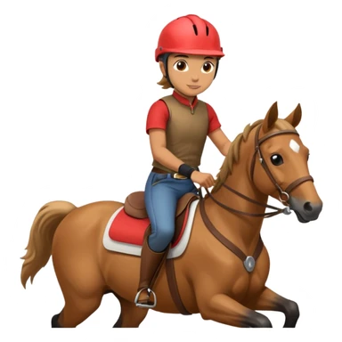 Person riding horse sticker