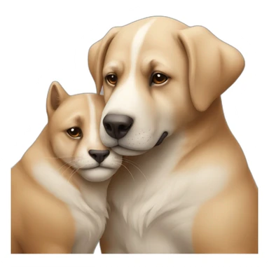 Animaux qui se font un calin sticker