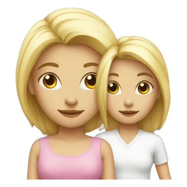 a girl and a mom white sticker