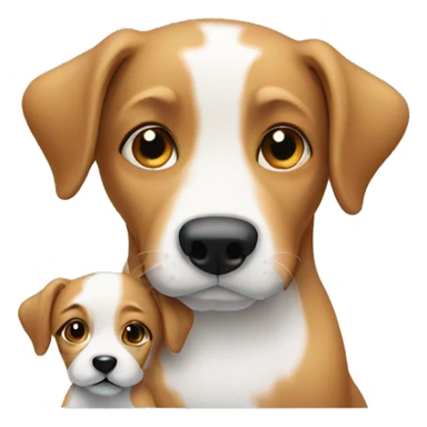 Dog with puppy  sticker