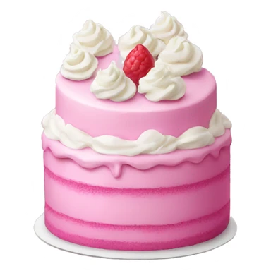 Pink cake with white cream sticker