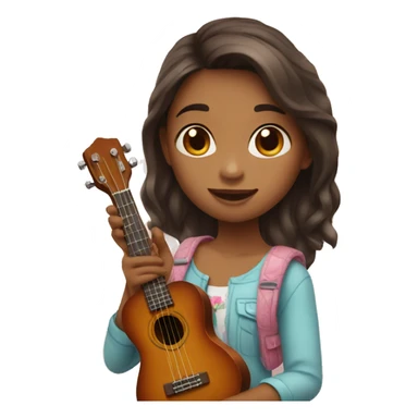 girl-with-ukulele sticker